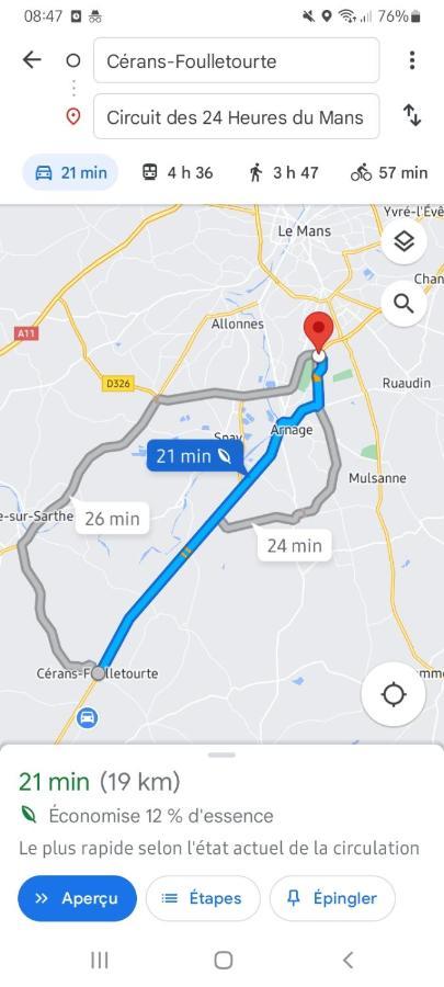 Chambres Pour Les Evenements Du Circuit Du Mans Cérans-Foulletourte Exterior foto